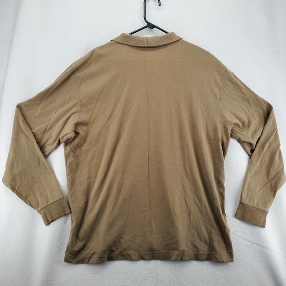 EDDIE BAUER Shirt Men's Long Sleeve Polo Button Closure Pullover Brown XL - Picture 8 of 12